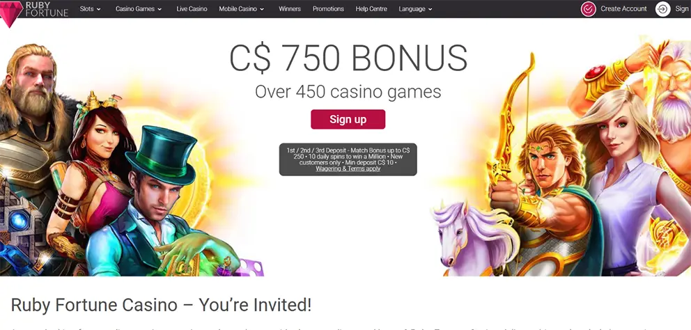 Ruby Fortune casino online Canada